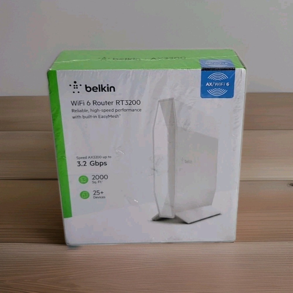 Belkin AX3200 Wireless Dual Band Wifi 6 Router RT3200 2000 Sq Ft 3.2 Gbps